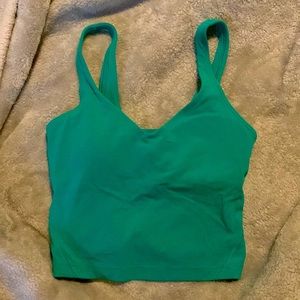 Lululemon Align cropped workout top Maldives green